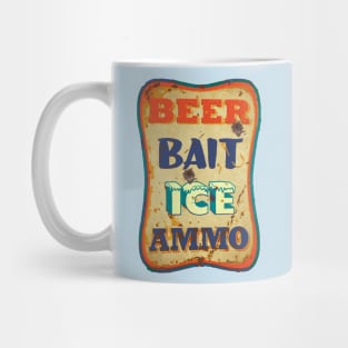 Beer, bait, ice, ammo Mug